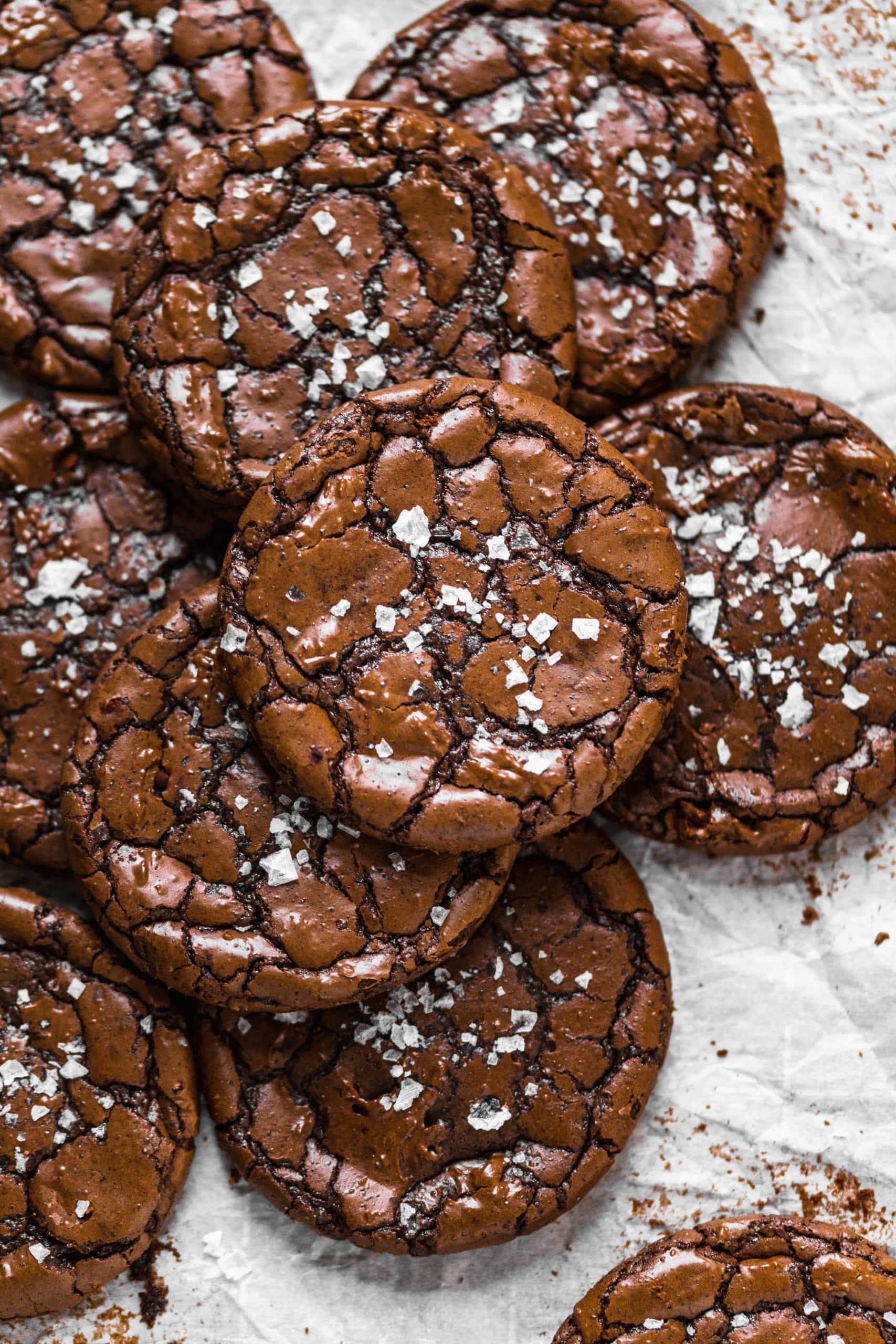 Fudgy Brownie Crinkle Cookies