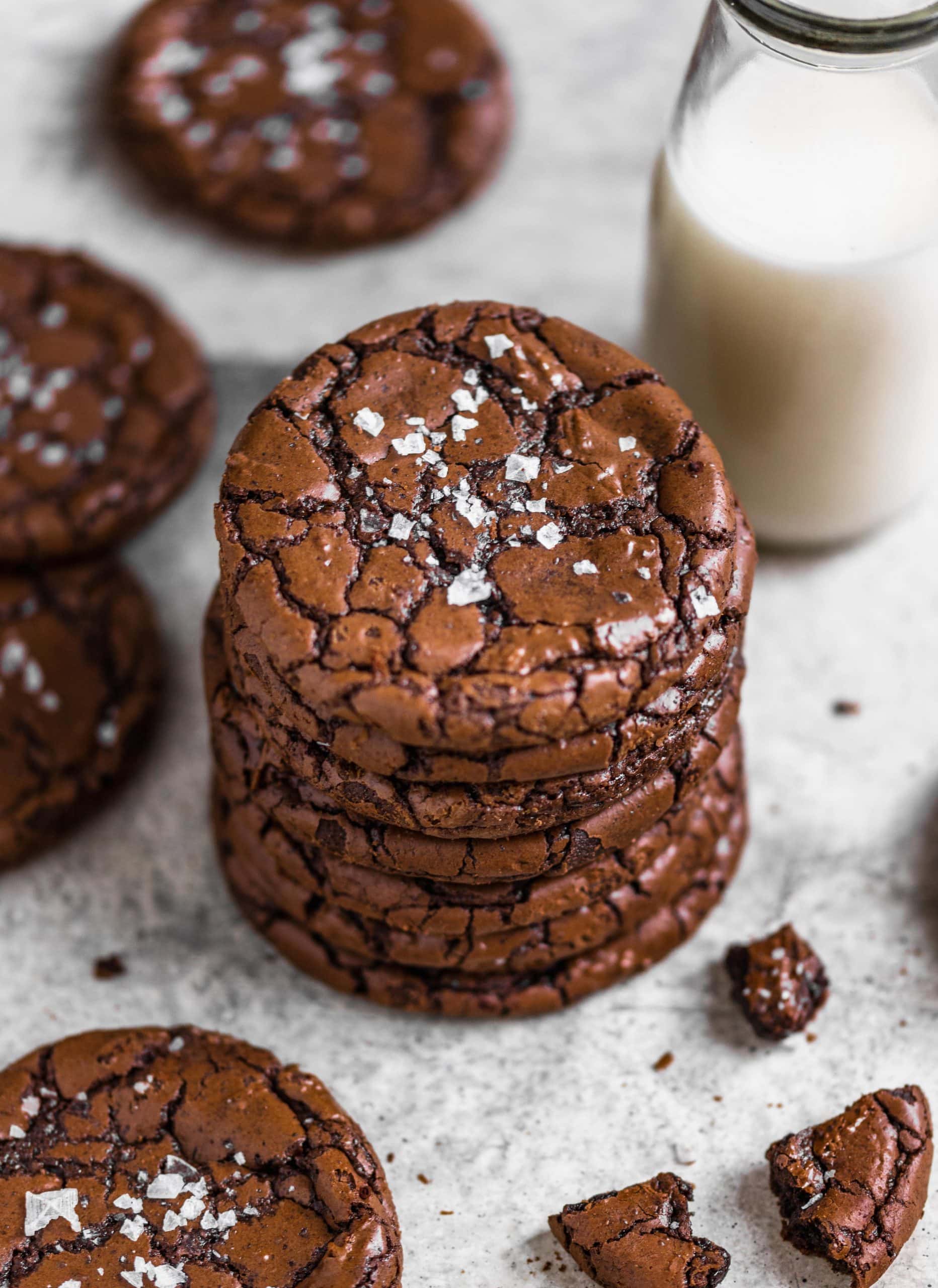 Fudgy Brownie Crinkle Cookies