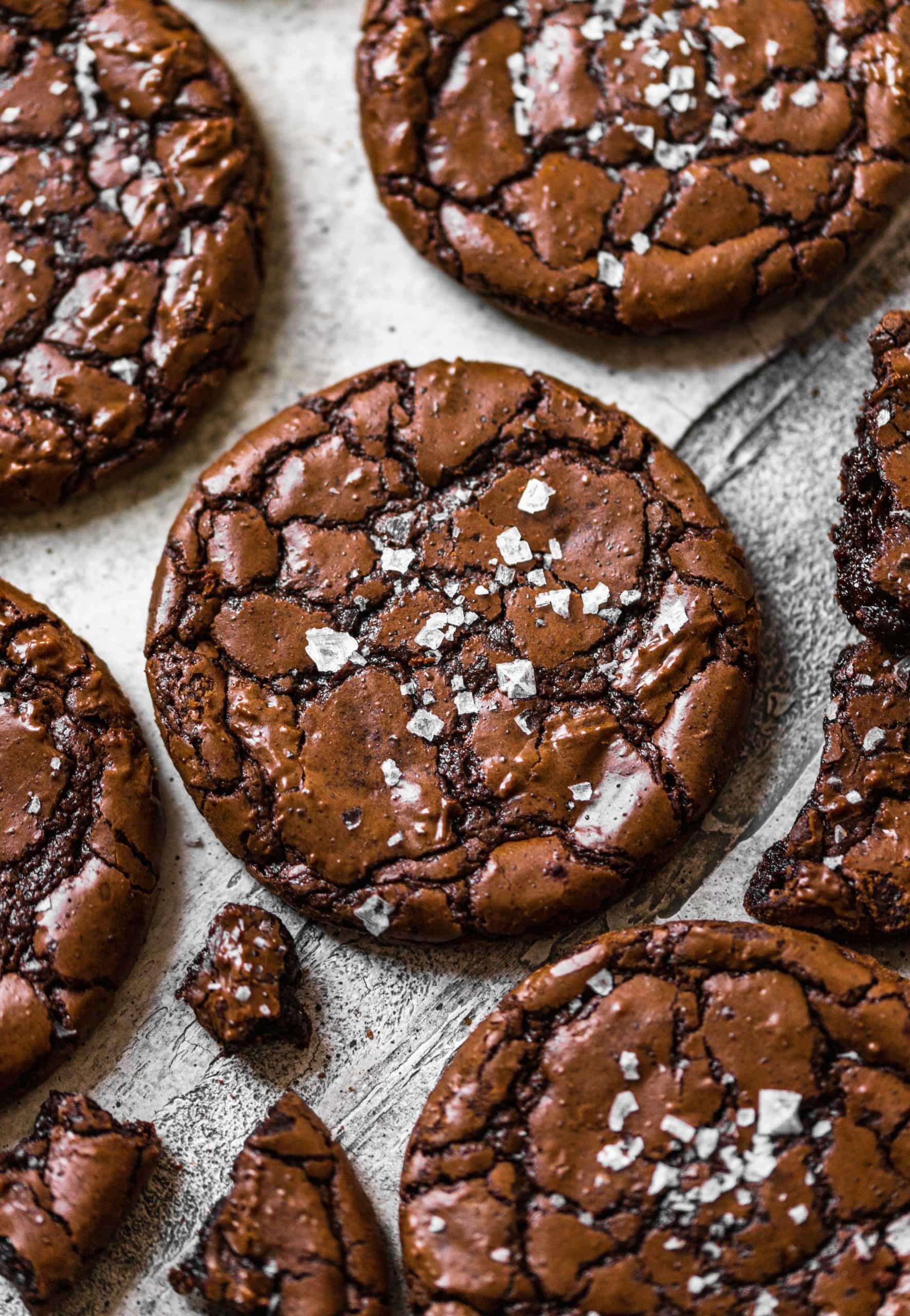 Fudgy Brownie Crinkle Cookies