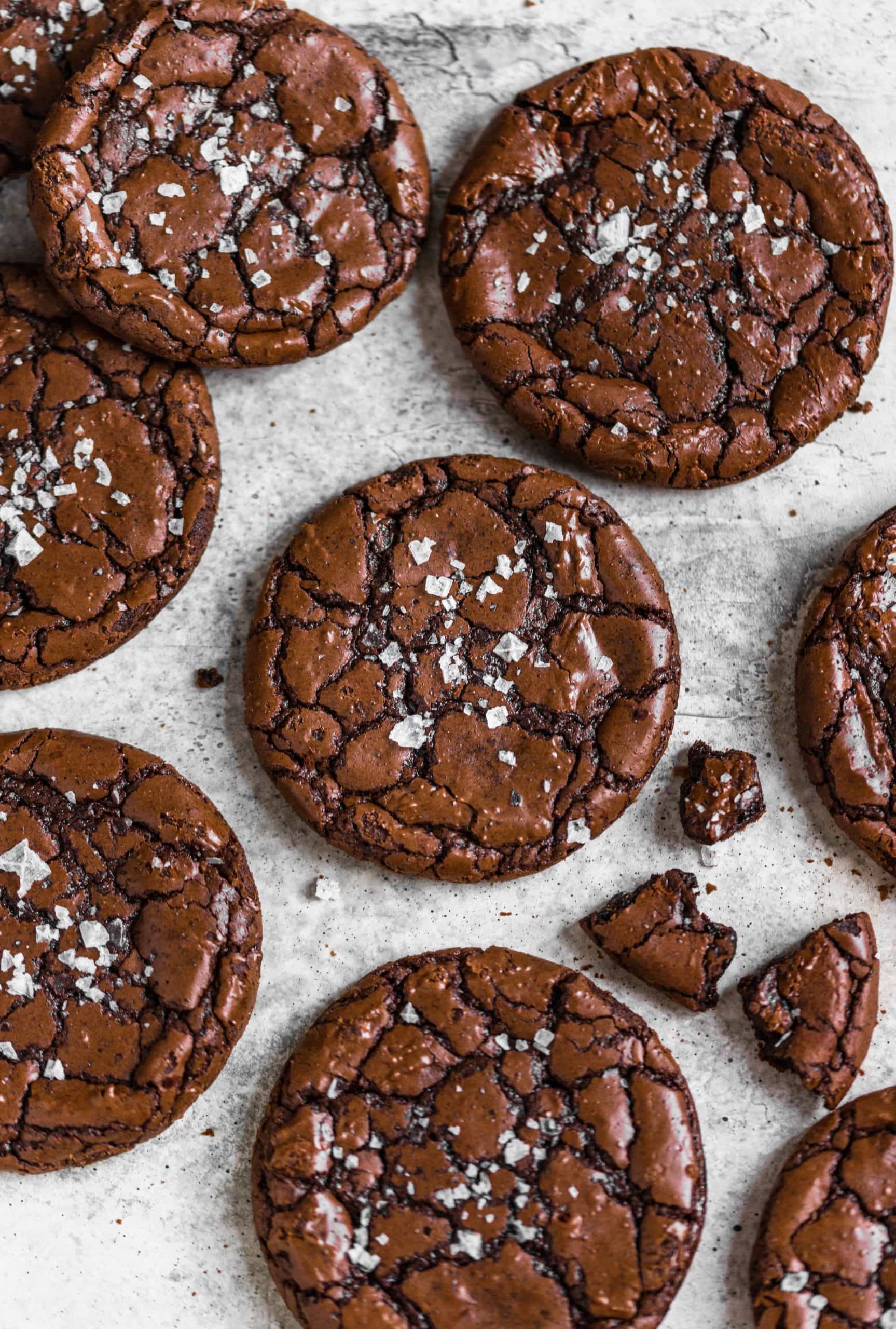 Fudgy Brownie Crinkle Cookies